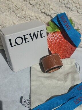 Loewe Brown Leather Wrap Bracelet